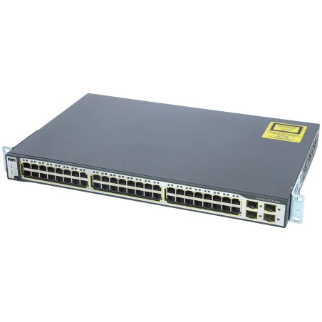 Cisco WS-C3750-48PS-S 48-Port PoE Switch 4 SFP Stackable | Detroit Technologies