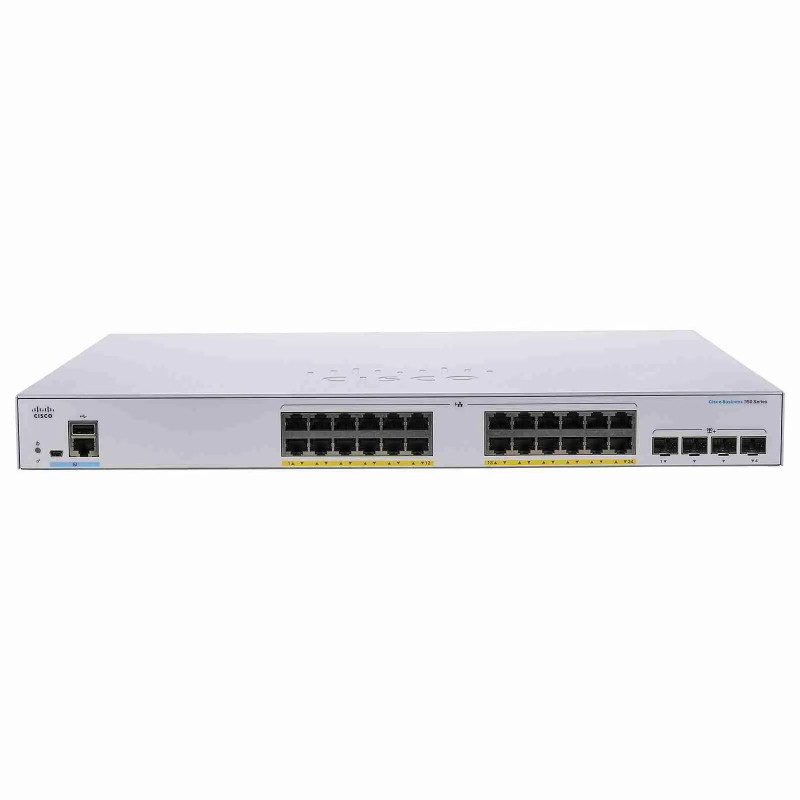 Cisco CBS350-24P-4G-UK-1 24-Port PoE+ Managed Switch | Detroit Technologies