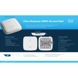 Cisco Business CBW240AC-E 802.11ac Wave 2 Wireless Access Point 4x4 MU-MIMO Dual Band Ceiling Mount AP