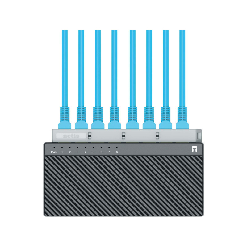 Netis ST3108C 8-Port Fast Ethernet Switch Plug & Play | Detroit Technologies