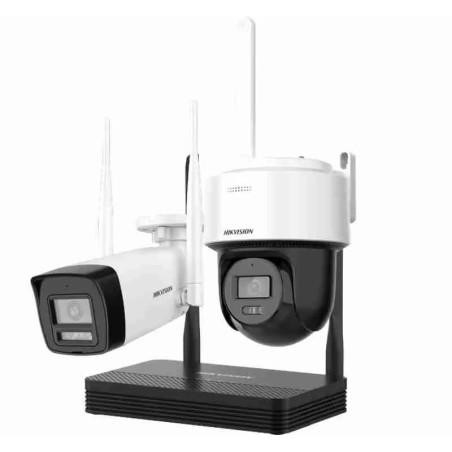 BUY Hikvision HiLook NKS424W03H 4MP WiFi Bullet + PT Dome CCTV Kit | Detroit Technologies