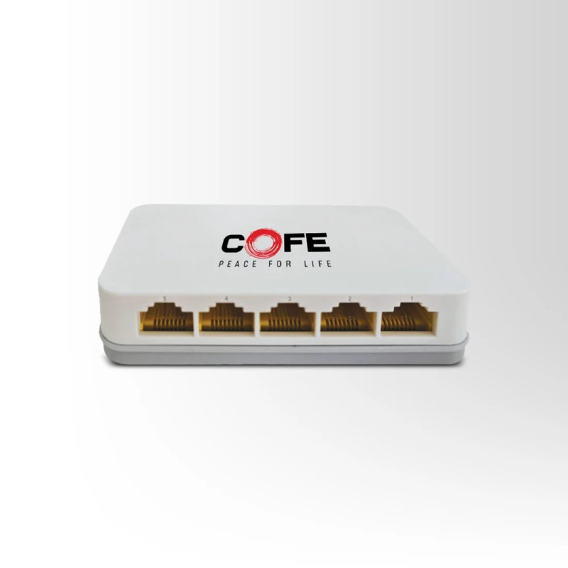 COFE CF-SWD1505 5-Port Network Switch – 10/100Mbps Ethernet, Compact Design