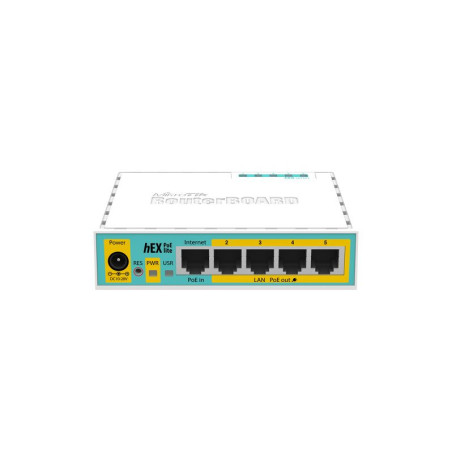 MikroTik RB750UPR2 hEX PoE Lite Router 5-Port Gigabit PoE Brand New | Detroit Technologies