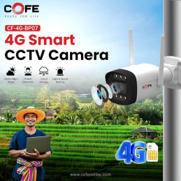 COFE CF-4G-BP07 3MP 4G Solar Security Camera with AI Detection | Detroit Technologies