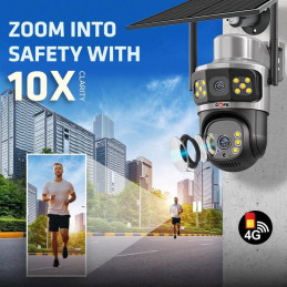 COFE CF-4GPTSL24-ADL UHD 4G Solar Dual-Light PT Camera | Detroit Technologies