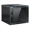 NEXUS 9U Wall Mount Network Data Cabinet 600x450mm with Cooling Fan & PDU