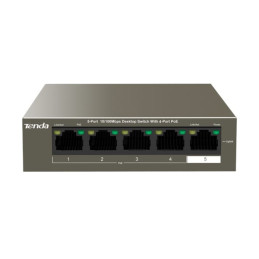 Tenda TEF1105P-4-63W 5-Port Desktop Switch – PoE, Plug & Play | Detroit Technologies