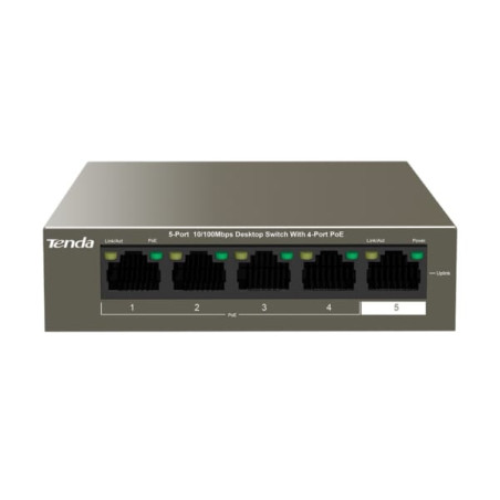 Tenda TEF1105P-4-63W 5-Port Desktop Switch – PoE, Plug & Play | Detroit Technologies