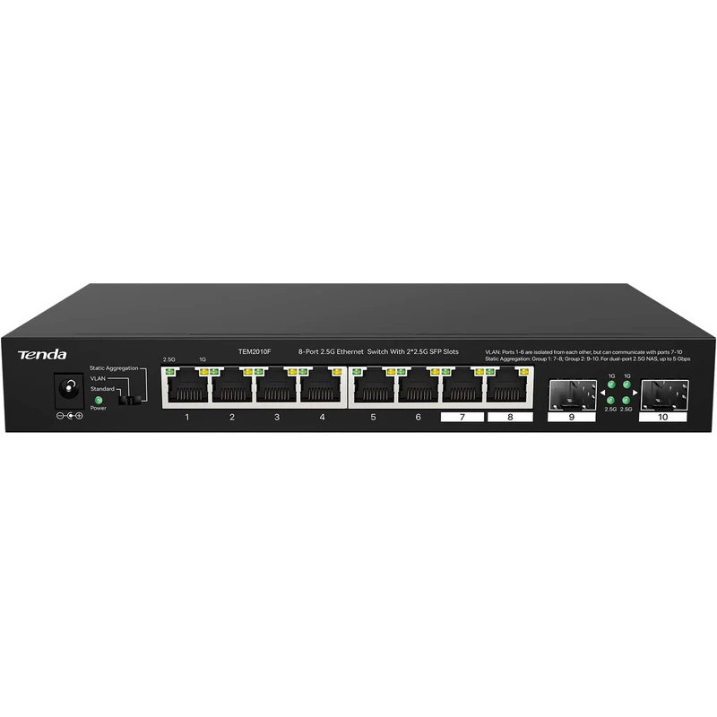Tenda TEM2010F 8-Port 2.5G Ethernet Switch – Multi-Gig Network Switch | Detroit Technologies