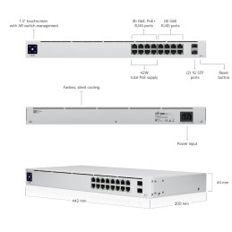 Ubiquiti UniFi USW-16-POE 16 Port Gigabit PoE Switch Price in Kenya | Managed Switch