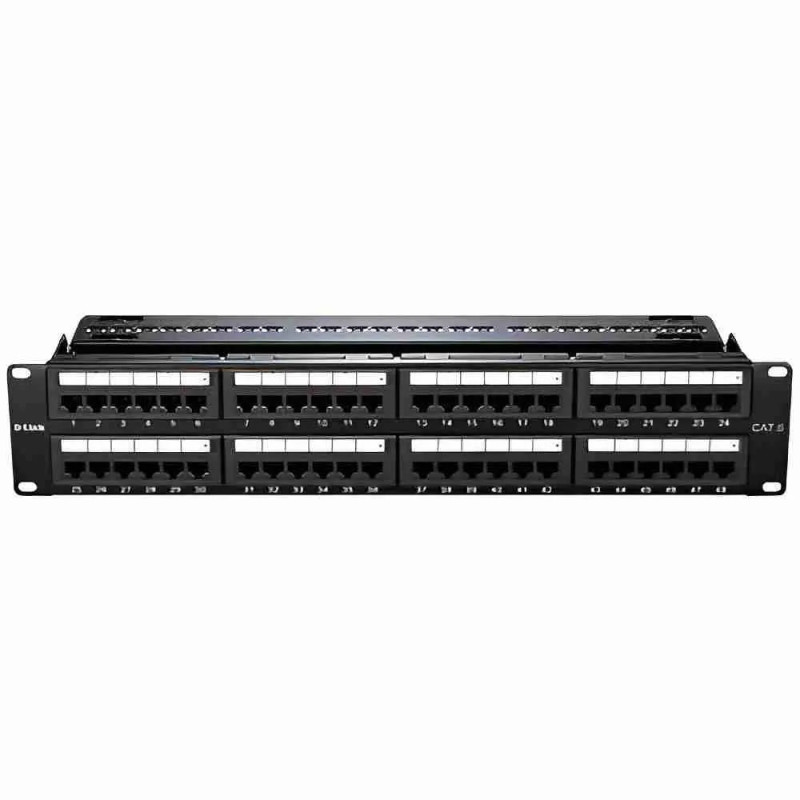 D-Link 48 Port Cat6 Patch Panel NPP-C61BLK481